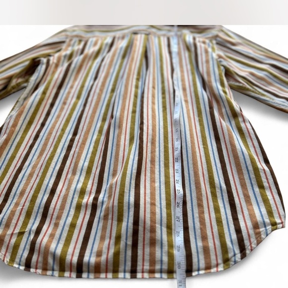 VTG |Lucky Brand| Dungarees Stripped Multicolored Long-sleeve Button Up Large - Picture 6 of 8